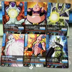 最終値下げ。ドラゴンボール バトルカード フリーザ、セル、魔人ブウ最恐6枚セット