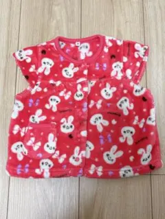寝具 スリーパー ベビースリーパー ベスト うさぎ柄 ピンク 女の子 80サイズ