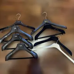 LARDINI 木製ハンガー ダークブラウン 5本セット - メルカリ