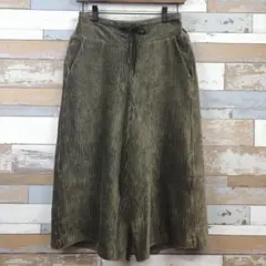 【コーエン】カーキのコーデュロイガウチョパンツ　M　ウエスと66ゴム