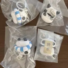 たれぱんだ つなげて可愛い マスコットチャーム めじるしアクセサリー 4点