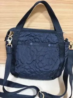 美品レスポートサック　スモールジェニー　パフィーブロッサムズ　限定　黒