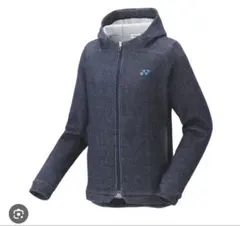 (超美品)YONEX レディース　スエットパーカー　デニム調素材ダークブルー