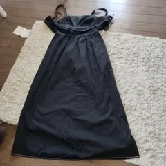 ZARA 黒のキャミワンピース 100%コットン