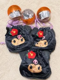 【クロミ】サンリオキャラクターズ ふわふわフェイス日焼け巾着のサムネイル