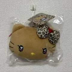 ハローキティちゃん ヒョウ柄リボン ぬいぐるみパスケース 定期入れ ギャルキティ