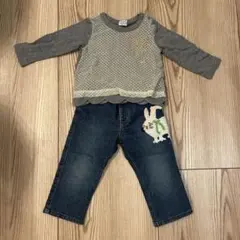 hakka baby hakka kids トップス　デニム　セット