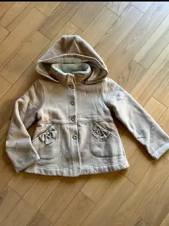 組曲フード付きボアコート 140サイズ ベージュ　エレガントスタイル