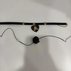 ブラックハートペンダントチョーカー
