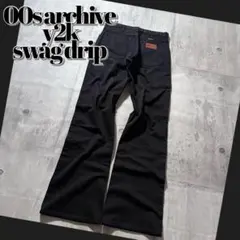 00s wrangler flare black pants swag y2kのサムネイル