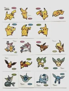 ポケモンパンシール 60枚まとめ売り ピカチュウ イーブイ 伝説 15周年