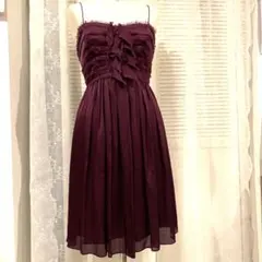 新品未使用レベッカティラーパープルシルクドレス