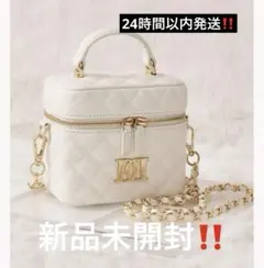 Darich ダーリッチ 【ゴールドパーツ】キルティングスクエアミニバッグWHT ダーリッチ Darich 【ゴールドパーツ】キルティングスクエアミニ