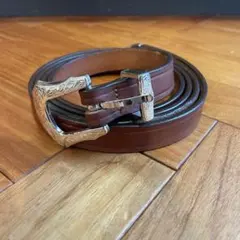 MONITALY モニタリー ウエスタン レザー ブラウン ベルト MONITALY モニタリー ウエスタン レザー ブラウン ベルト MONITALY