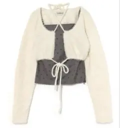 BUBBLES アンサンブルニットカーディガン＆キャミソール セットでお譲り