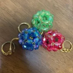 ハンドメイド　キーホルダー　３個セット
