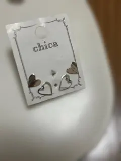 chica ハートモチーフ ピアス 2ペアセットのサムネイル