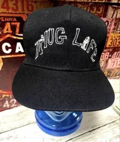 【新品❣️】サグライフ キャップ　CAP 2pac ヒップホップ　黒　ブラック