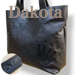 ダコタ 良品 A4収納可 カリグラフィー シボレザー トートバッグ 