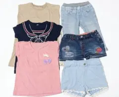 （サイズ110〜120）まとめ売り　Tシャツとショートパンツセット