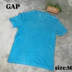 【GAP】 ギャップ (M) 半袖Tシャツ トップス 水色