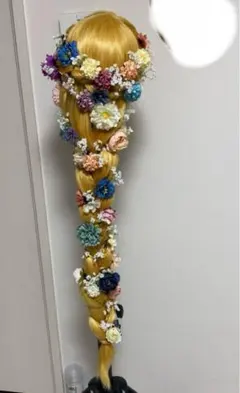 ラプンツェル　ドレス　S M サイズ　コスプレ　セット済みウィッグ