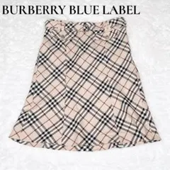 BURBERRY BLUELABEL バーバリー ノバチェック柄 フレアスカート