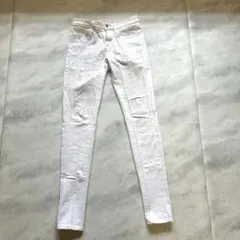 【UNIQLO】ウルトラストレッチジーンズ ホワイト 25インチ（63.5cm）