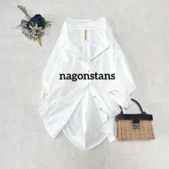 美品⭐︎nagonstans オーバーサイズブラウス　シャツ　ホワイト　38サイズのサムネイル