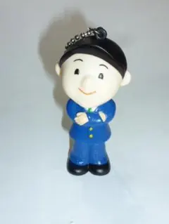 F★未使用品★青いスーツ着た男性 フィギュアキーホルダー