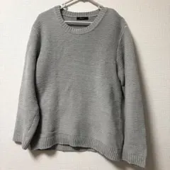 【コムサイズム】COMME CA ISM グレー 長袖　ニット L
