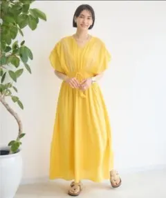 【KATHARINE ROSS】刺繍シャーリングワンピース