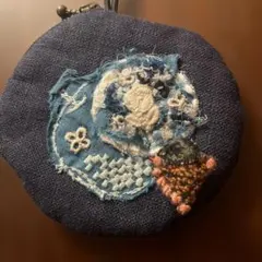 ミナペルホネン ポーチ tarte choucho melaハンドメイド 刺繍