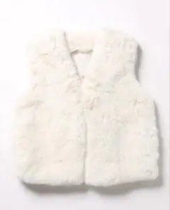 MERCURYDUO ホワイトファーベスト