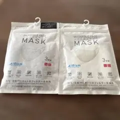 UNIQLO AIRism 洗えるマスク 3枚組 M白とL黒