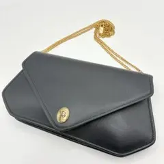 【極美品】Dior アクセサリーポーチ　ショルダーバッグ　ロゴ金具　レザー