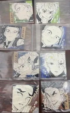 鬼滅の刃　スクエアステッカー　不死川実弥　不死川玄弥　宇髄天元　悲鳴嶼行冥　8点