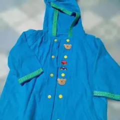 青いフード付き子供用ジャケット