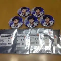 ヒロアカ 極楽湯 飯田天哉 グリッター缶バッジ 5個セット