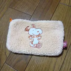スヌーピー ボアポーチ 約20cm x 10cm