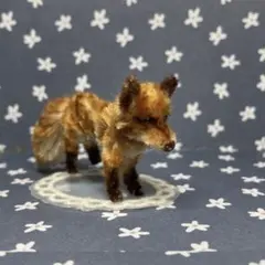 mall art fox red fox animal miniature mall doll figurine