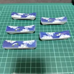 青と白の 陶器製箸置き　 5個セット