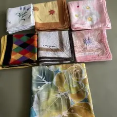 (まとめ売り)多色デザインハンカチセットのサムネイル