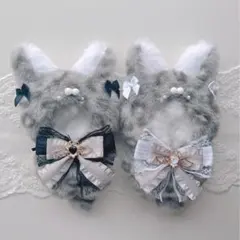 c.17 ぬい服 12cm ちびぐるみ 着ぐるみ 豹柄グレー 天使 狼セット