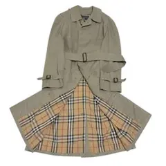 Burberryバーバリー　ノバチェック　トレンチコート　ロング　ウエストベルト