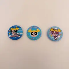 即購入⭕️ パワーパフガールズ 刺繍缶バッジ ビスケット バブルス