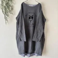 PUAL CE CIN（ピュアルセシン） フレンチブルドッグチュニック グレー