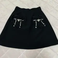 アンクルージュ ミニスカート 黒