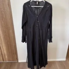 【値下げ】Ungrid ロングシャツワンピース　ブラック