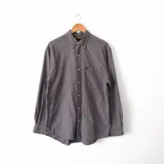 Timberland チェックシャツ 刺繍ロゴ 長袖 ボタンダウン メンズ M